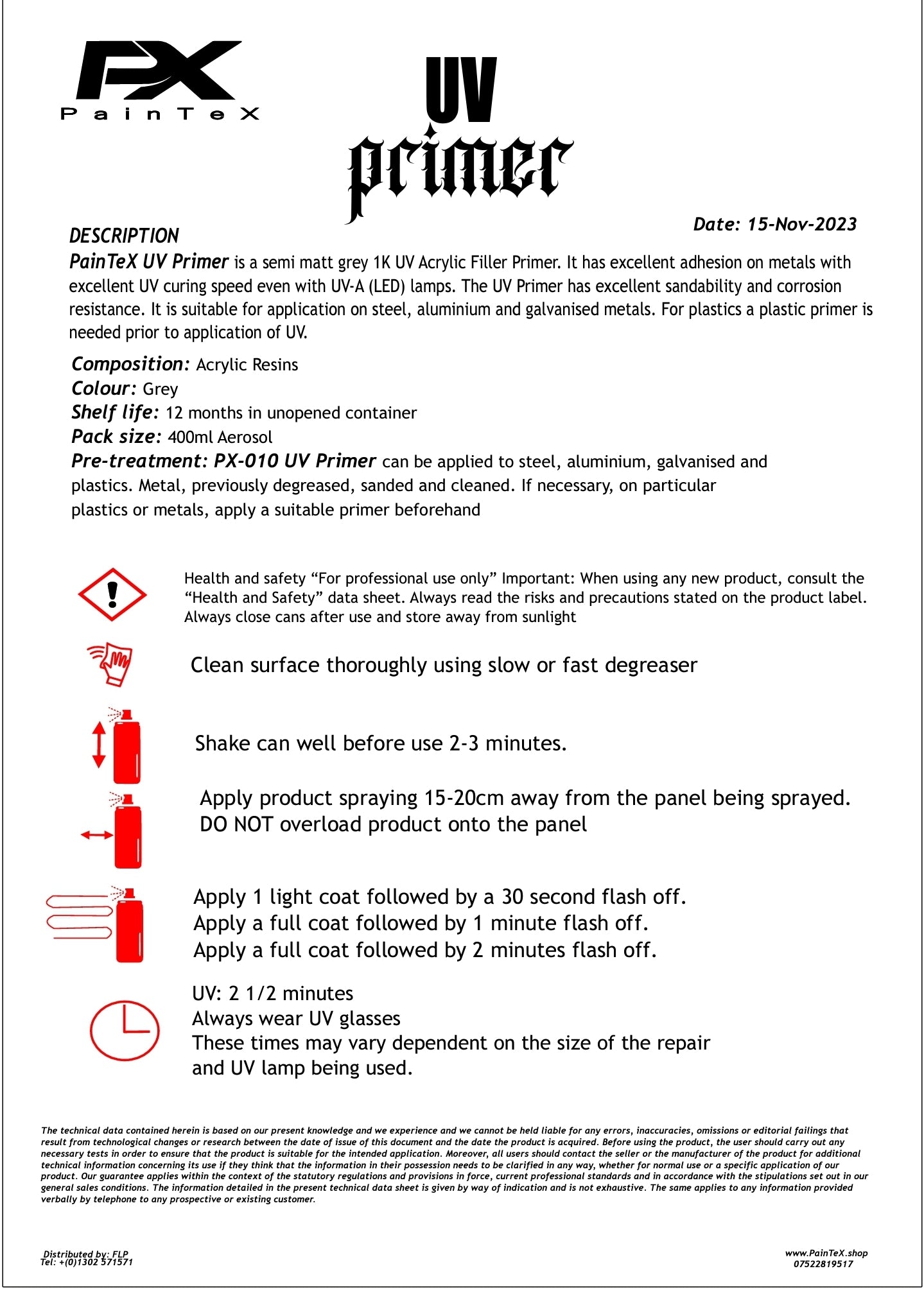 UV Aerosol Primer Improved Recipe